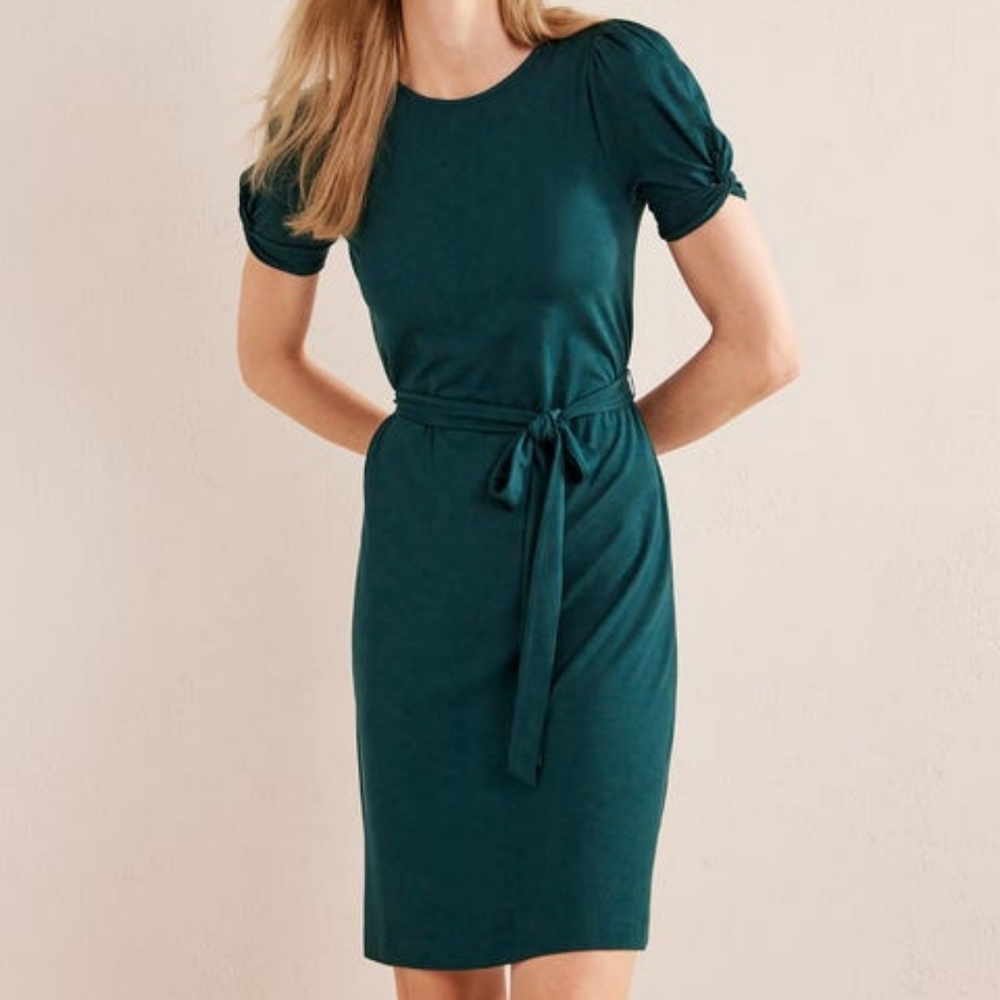 Boden Knot Detail Jersey Mini Dress Sz US 4